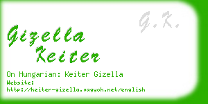 gizella keiter business card